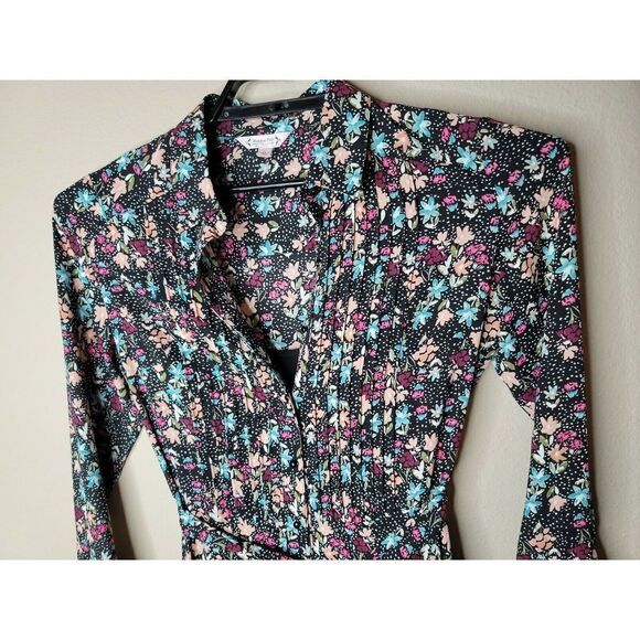 Nanette Lepore NWT Women's Black Moody Treasures Floral Dress Size 2 NEW t22 - Picture 3 of 8